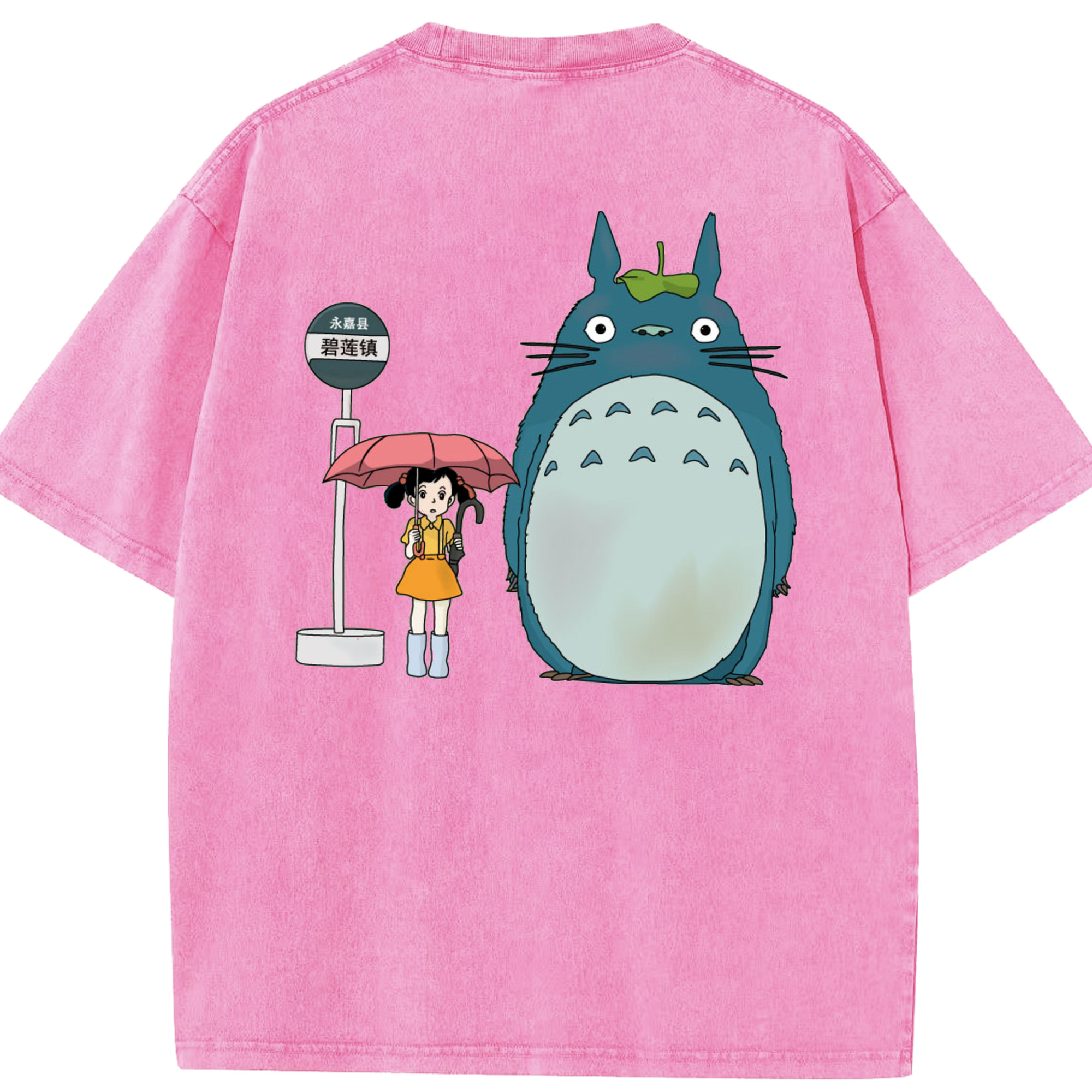 （画像用） となりのトトロ 草壁メイ 草壁サツキ My Neighbor Totoro Satsuki Kusakabe Mei Kusakabe 綿100% ヴィンテージ風 半袖Tシャツ（背面プリント）